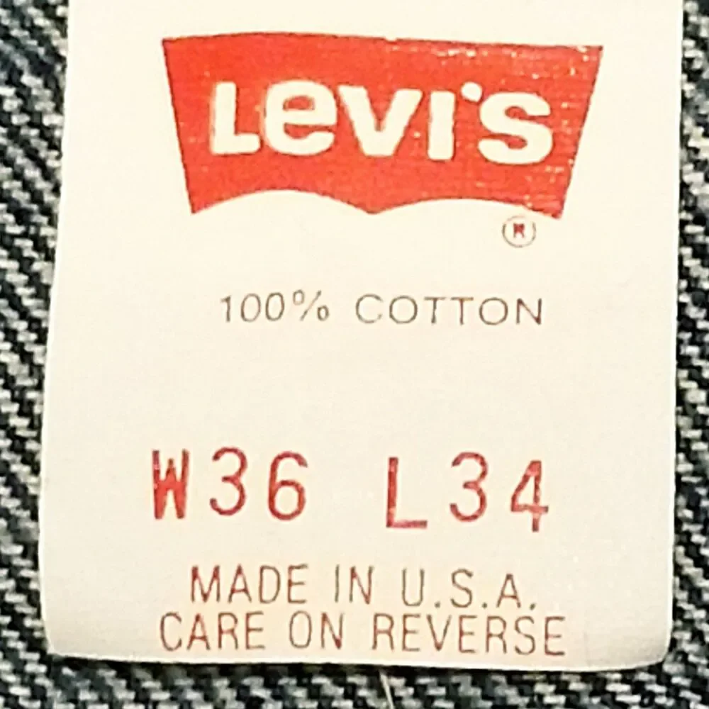 Levi's 517 Jeans Men Size 36x34 Orange Tab Vintage Denim 1993 USA Made (35x34.5)